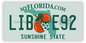 LIBE92  license plate in FL
