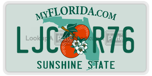 LJCR76  license plate in FL