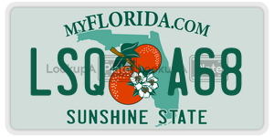 LSQA68 license plate in Florida