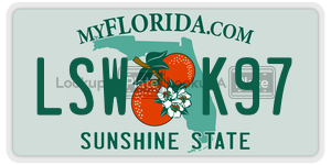 LSWK97 license plate in Florida