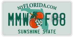 MMWF88 license plate in Florida