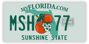 MSH77  license plate in FL