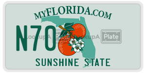 N70 license plate in Florida