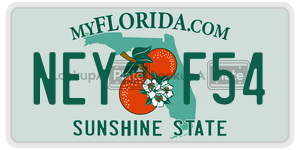 NEYF54  license plate in FL