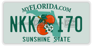 NKKI70 license plate in Florida
