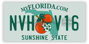 NVHV16  license plate in FL