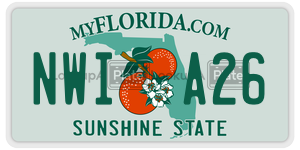 NWIA26 license plate in Florida