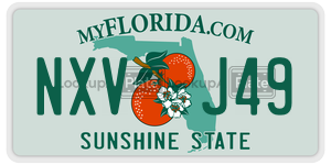 NXVJ49  license plate in FL