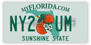 NY2UM  license plate in FL