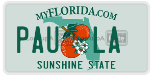 PAULA  license plate in FL