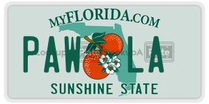 PAWLA  license plate in FL