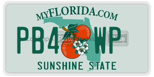 PB4WP  license plate in FL