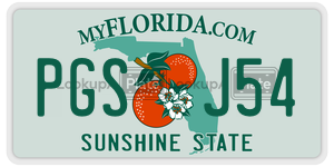 PGSJ54  license plate in FL