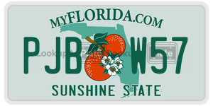 PJBW57  license plate in FL