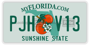 PJHV13  license plate in FL