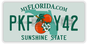 PKFY42  license plate in FL