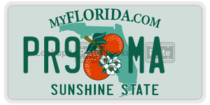 PR9MA license plate in Florida