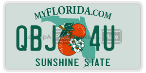 QBJ4U license plate in Florida
