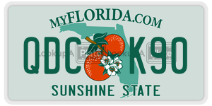 QDCK90 license plate in Florida