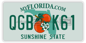 QGBK61  license plate in FL