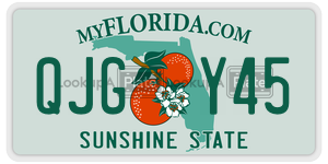 QJGY45  license plate in FL