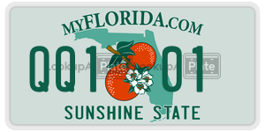 QQ101 license plate in Florida
