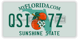 QSI7Z license plate in Florida