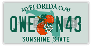 QWEN43  license plate in FL