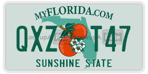 QXZT47  license plate in FL