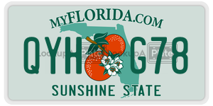 QYHG78  license plate in FL