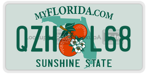 QZHL68  license plate in FL