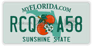 RCQA58 license plate in Florida