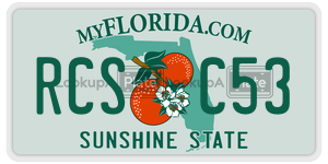 RCSC53 license plate in Florida