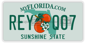 REYQ07 license plate in Florida