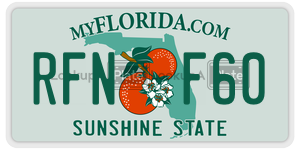 RFNF60 license plate in Florida