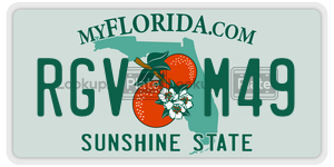 RGVM49 license plate in Florida