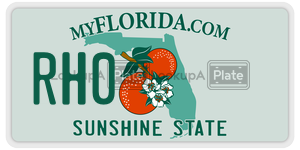 RH0  license plate in FL
