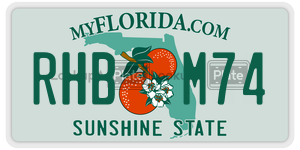 RHBM74  license plate in FL
