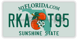 RKAT95 license plate in Florida