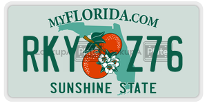 RKYZ76 license plate in Florida