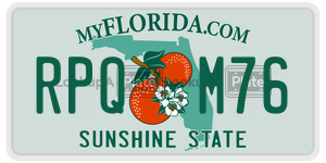 RPQM76  license plate in FL
