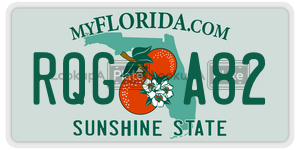 RQGA82  license plate in FL