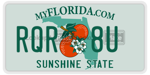 RQR8U  license plate in FL