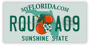 RQUA09  license plate in FL