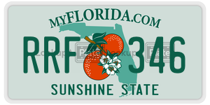 RRF346  license plate in FL