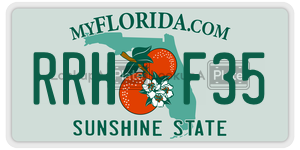 RRHF35 license plate in Florida