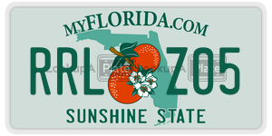 RRLZ05 license plate in Florida