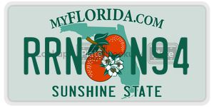 RRNN94 license plate in Florida