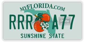 RRRA77 license plate in Florida