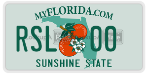 RSL00 license plate in Florida